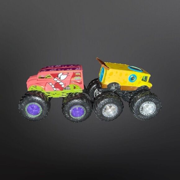 Hot Wheels Monster Jam Spongebob Squarepants & Patrick Monster Trucks 1:64 A32 - Picture 7 of 7